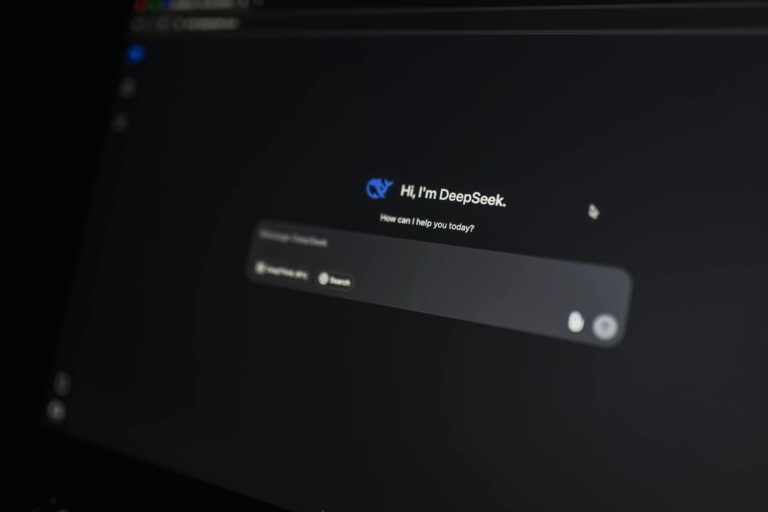 Close-up of an AI-driven chat interface on a computer screen, showcasing modern AI technology.